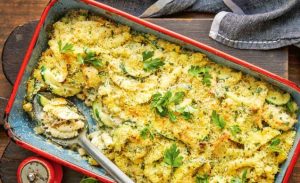 chicken kiev pasta bake