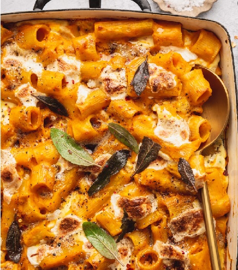 Mexican Pumpkin Pasta Bake